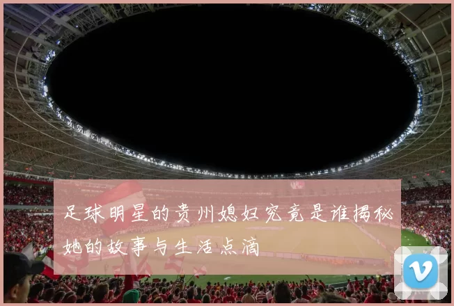 足球明星的贵州媳妇究竟是谁揭秘她的故事与生活点滴