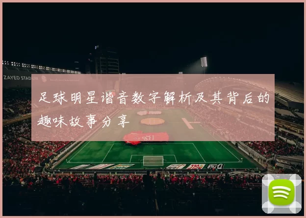 足球明星谐音数字解析及其背后的趣味故事分享